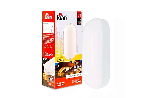 Kian Luminária LED Tartaruga (18W) - 3000K