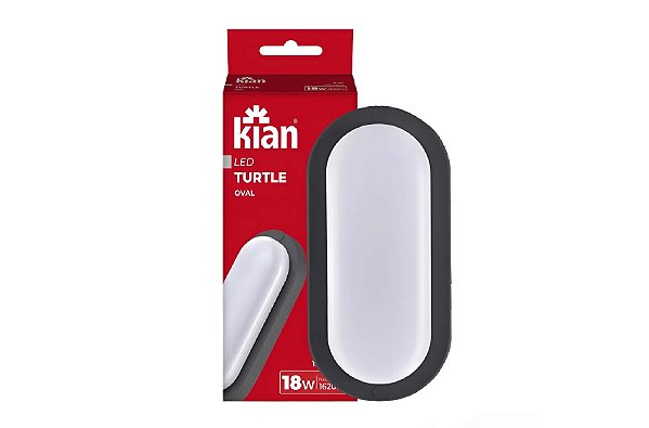 Arandela Tartaruga Preto SL Oval (18W) - 3000K