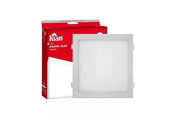 Painel LED de Embutir Quadrado (12W) - 3000K