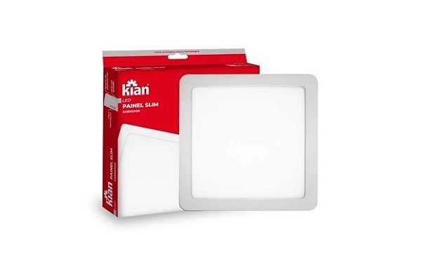 Painel LED Quadrado Sobrepor (18W) - 6500K
