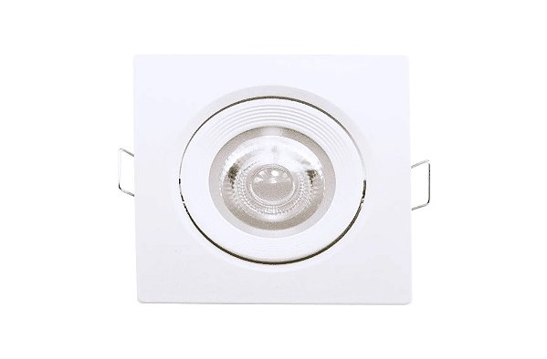 Spot LED Embutir Quadrado (7W) - 3000K