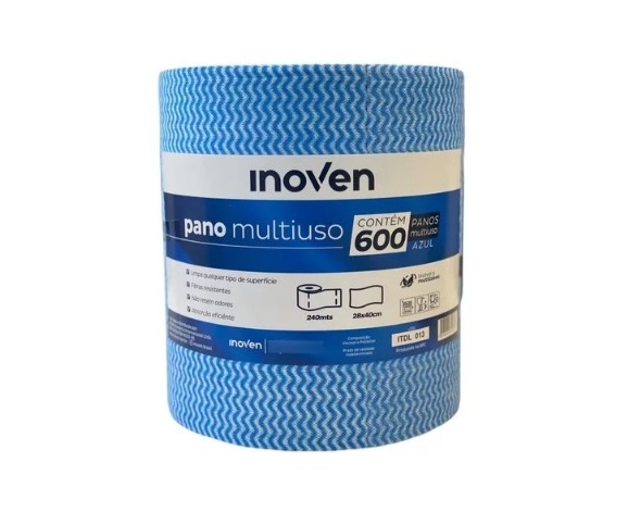 Pano Multiuso Azul - 28cm x 240m