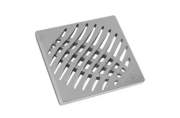 Grelha Quadrada Cromada (Tigre) - 100mm