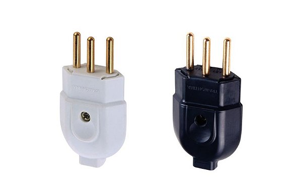Plug Macho Preto/Branco (2P+T 10A) - Tramontina