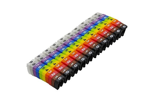 Anilha 0 A 9 Cabo Colorida - 4/6mm