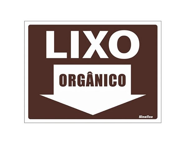 Placa de Sinalização (Lixo Orgânico) - 15x20cm