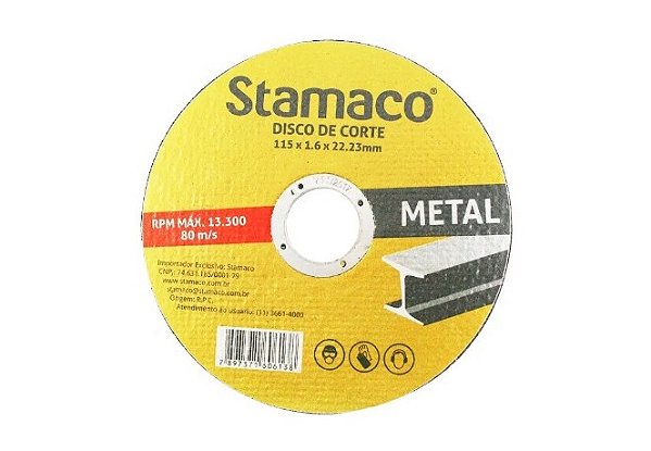 Disco de Corte Metal (4″) - 115×1,6×22mm
