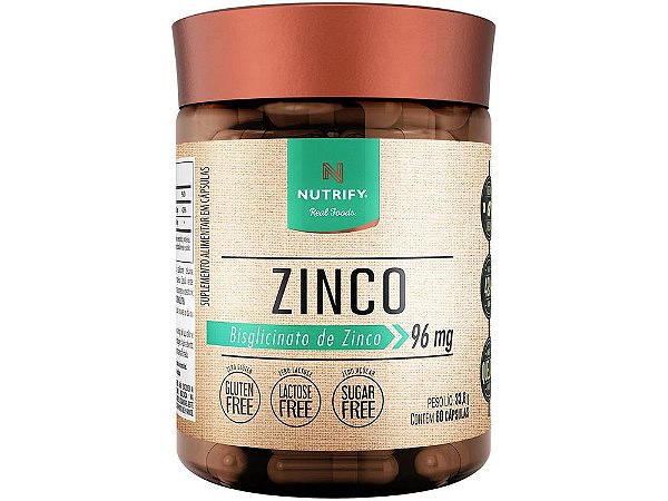 Zinco Nutrify sem Sabor Natural 60 Cápsulas