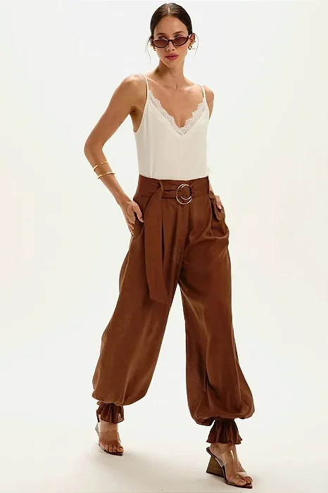 CALÇA JASMIN MARROM GANACHE