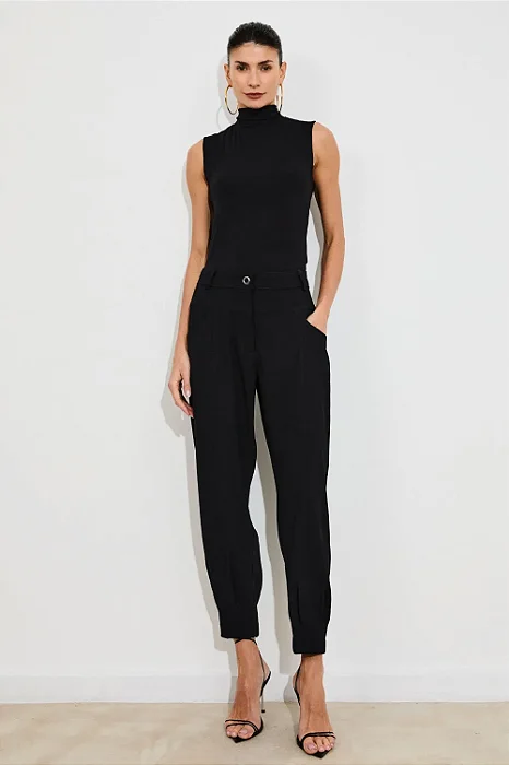 CALÇA CENOURA CRISTAL PRETO