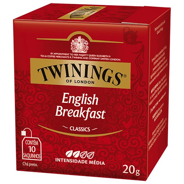Chá Preto English Breakfast Twinings - 20g / 10 sachês