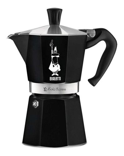 Cafeteira Italiana Bialetti Moka Express - 6 Cups - Preta