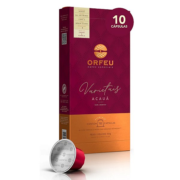 Café Orfeu Varietais Acauã em Cápsulas compatíveis Nespresso® -  10 Cápsulas
