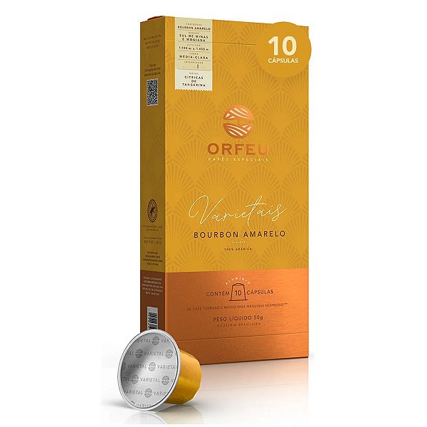 ORFEU Cápsulas De Café Orfeu Bourbon Amarelo Compatível Com Nespresso - 10 Unidades