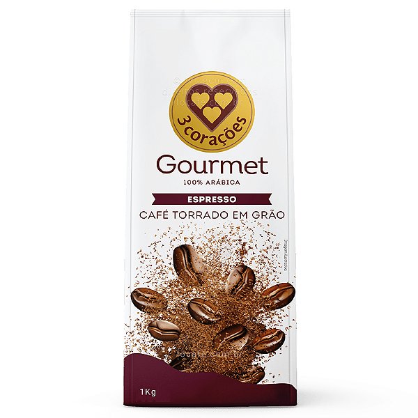 Café Torrado em Grãos Expresso Três Corações Gourmet - 1Kg