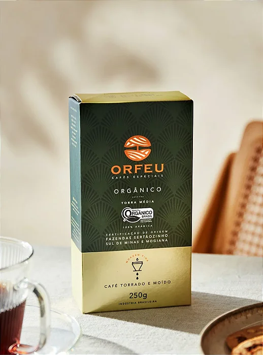 Café Orfeu Torrado e Moído Orgânico 100% Arábica - 250g