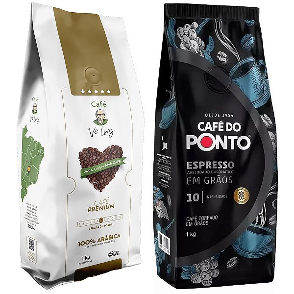 Café do Ponto Espresso e Café Vô Luiz  100% Arábica - Combo 2 x 1Kg