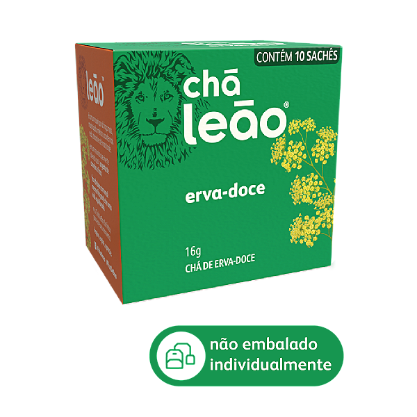Chá Leão Erva Doce em sachês - 10 unidades 16g