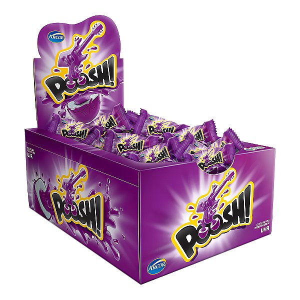 Chiclete Poosh Uva Com 40 Unidades Arcor