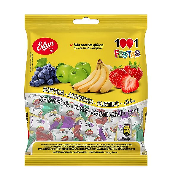 Bala Mastigável Erlan Sortida 400g