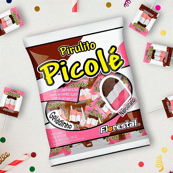 Pirulito Picolé Napolitano c/50 Florestal