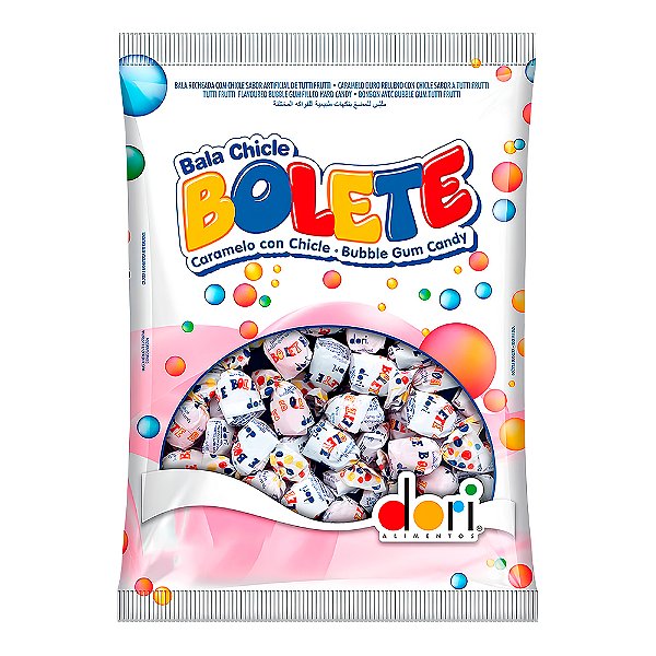 Bala Chiclete Bolete Tutti Frutti Dori 600g