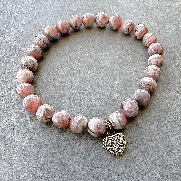 Pulseira Fluxo do Amor - Rodocrosita