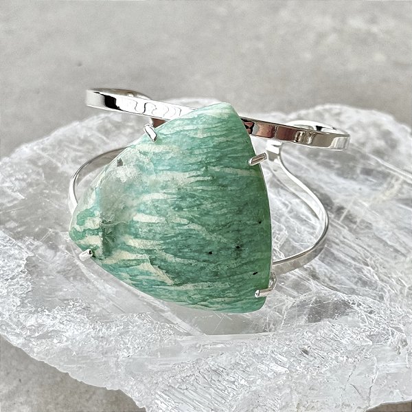 Bracelete Amazonita prata