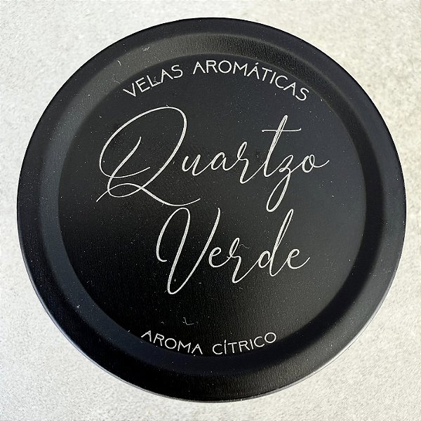 Vela aromática de Quartzo Verde