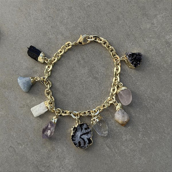 Pulseira Berloque de Cristais