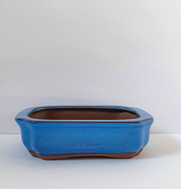 VASO BONSAI RETANGULAR AZUL CLARO