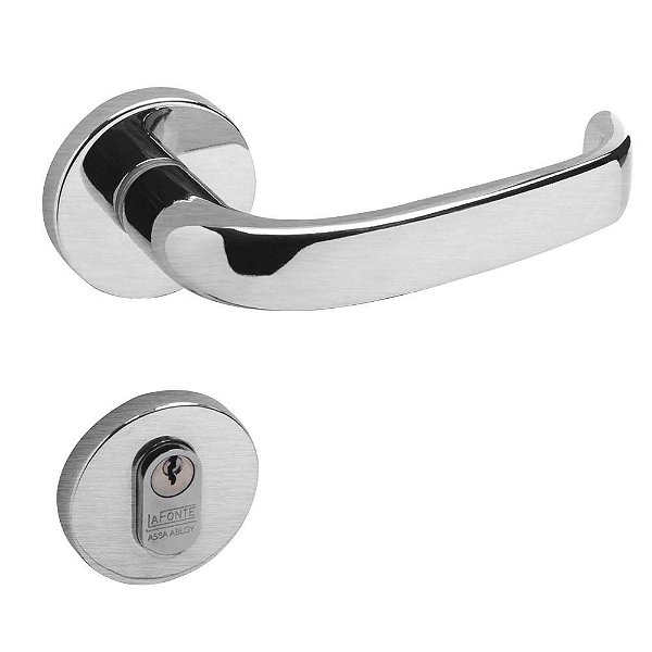 Conjunto Fechadura 6236 Externa Cromado Acetinado