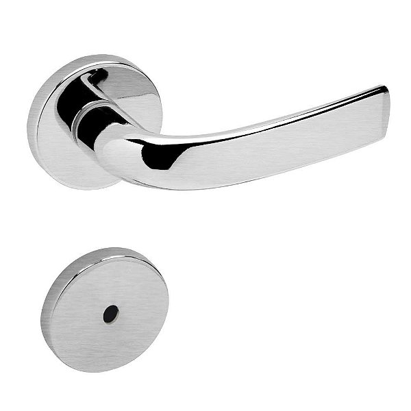 Conjunto Fechadura 6235 Banheiro Cromado Acetinado