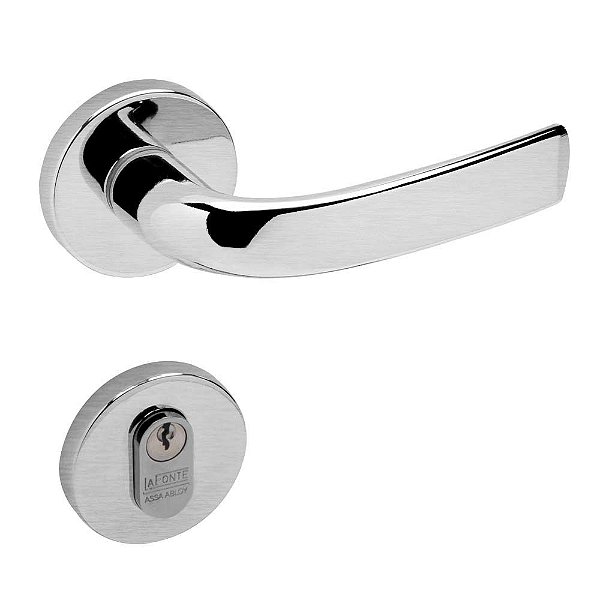Conjunto Fechadura 6235 Externa Cromado Acetinado