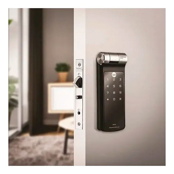 Fechadura Digital Biometria Ydf 40 Bp Porta De Correr Yale