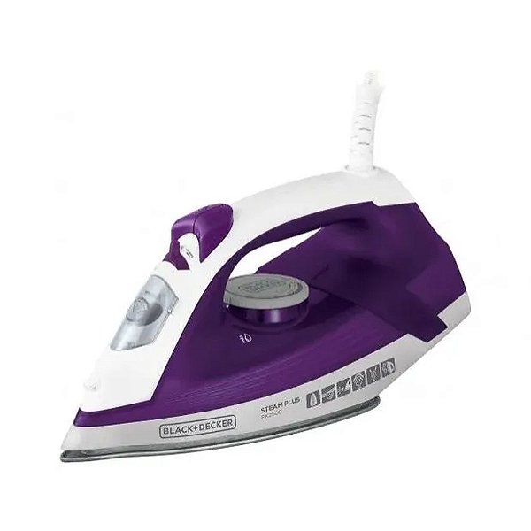 Ferro de Passar a Vapor Cerâmica Gliss BlackeDecker Roxo