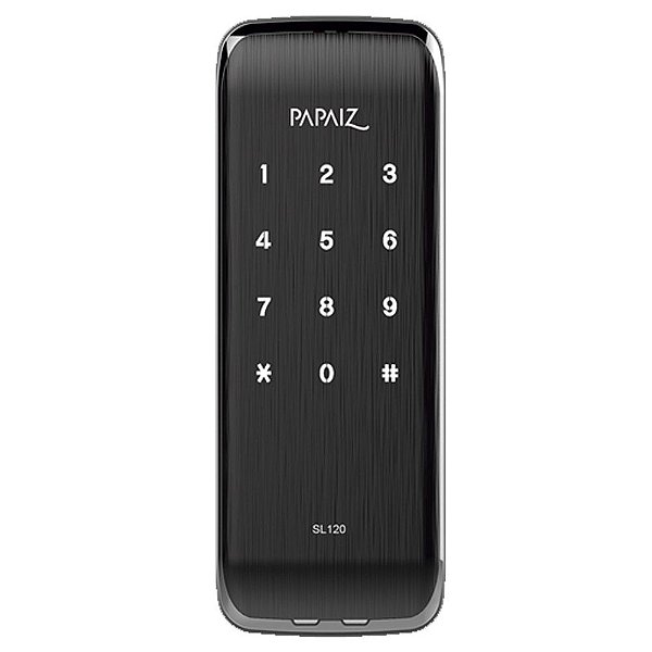 Fechadura Digital De Sobrepor Sl120 - Preto Fosco - Papaiz
