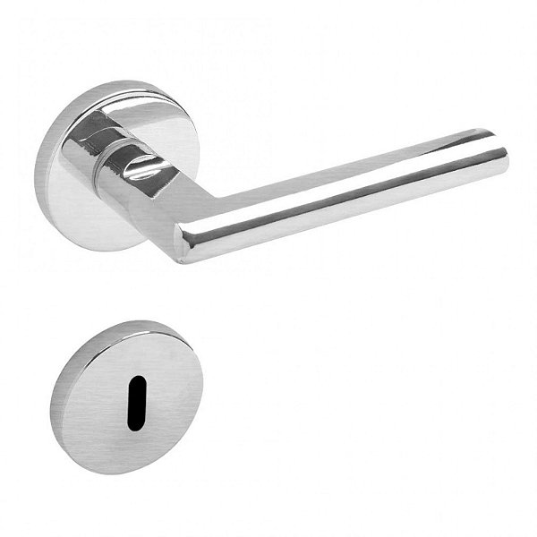 Conjunto Fechadura 521 La Fonte Interna Cromado Acetinado