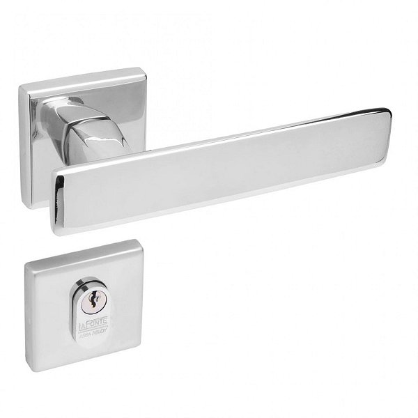 Conjunto Fechadura 751 La Fonte Zamac Externa Cromado