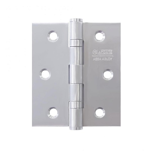 Dobradiça 395 La Fonte 3.5x3 Inox com Rolamento e Parafusos