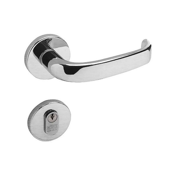 Conjunto Fechadura 236 La Fonte Externa Cromado Acetinado