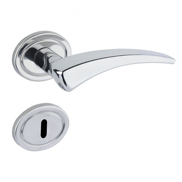 Conjunto Fechadura 401 La Fonte Zamac Interna Cromado