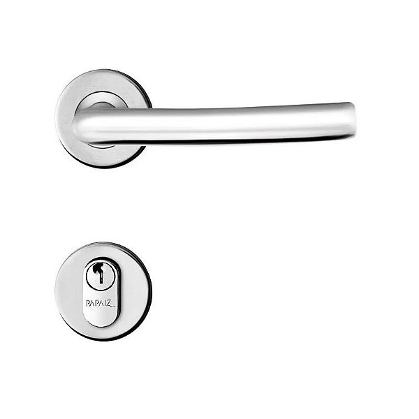 Fechadura de Inox Porta de Entrada Cromada 55mm MI620 Smile