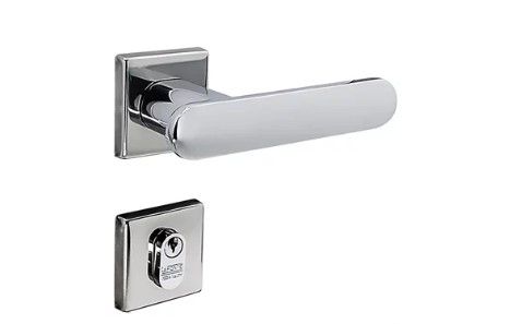 Conjunto Fechadura 704 Zamak Externa ST2 55Ros 333 Inox Crom