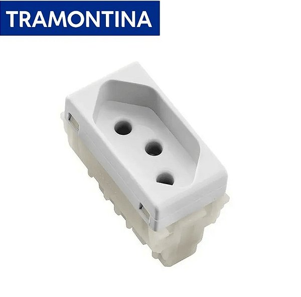 TRAMONTINA TOMADA 2P+T 20A 250V LIZ BRANCA