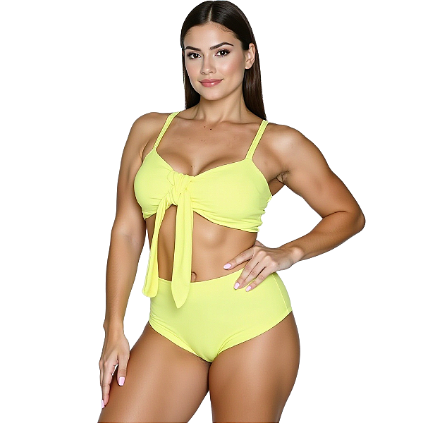 Biquíni Hot Pant GUARAPUÁ Amarelo Neon