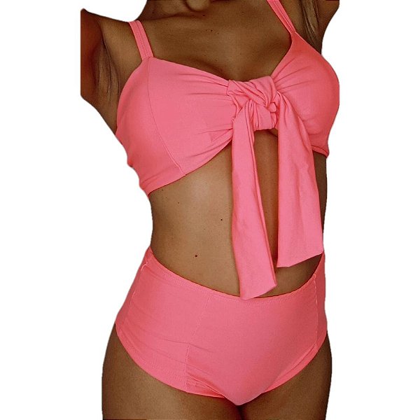 Biquíni Hot Pant GUARAPUÁ Rosa Neon