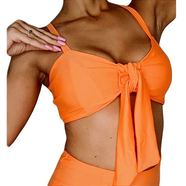 TOP Cropped Guarapuá Laranja Neon