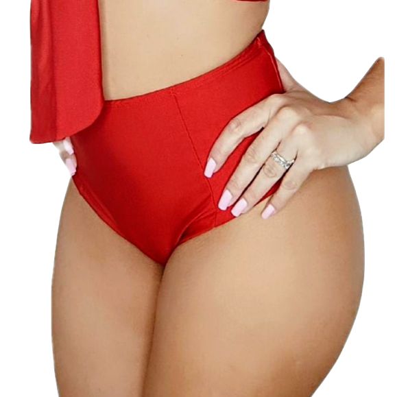 Biquini Moda Praia Calcinha Disfarça Barriguinha Hot Pant