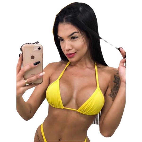 Top Cortininha Arpoador AMARELO